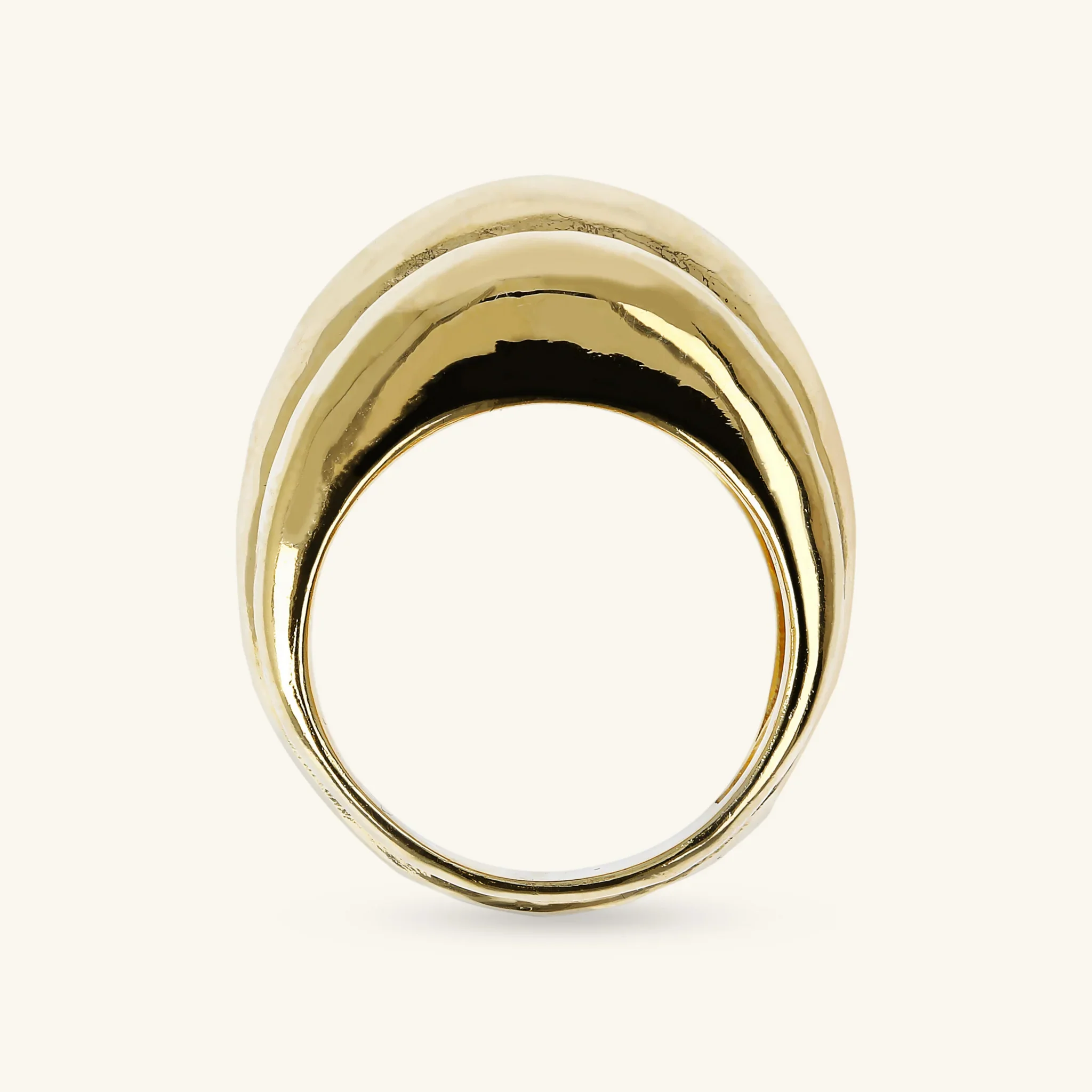 Anello a Fascia Martellato Design Triplo - Image 3