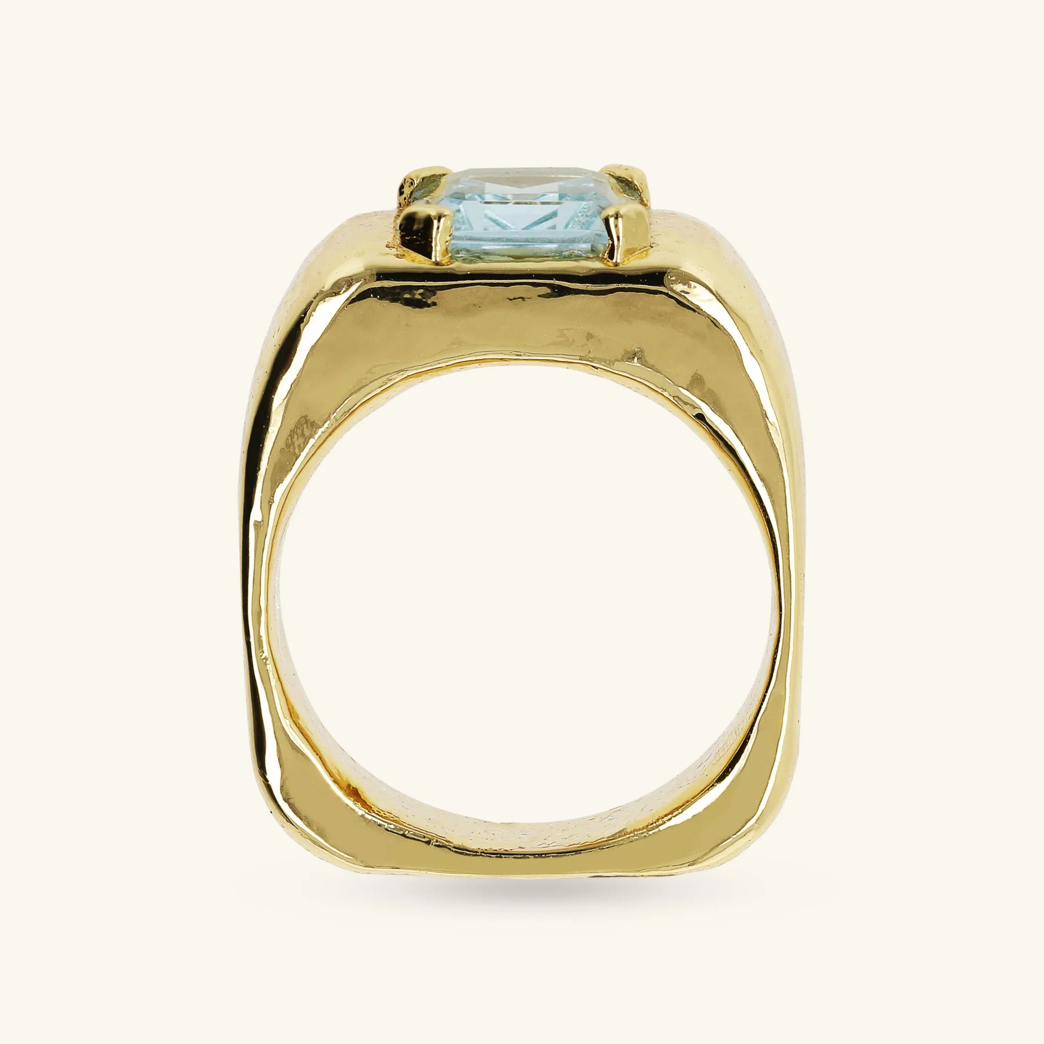 Anello Chevalier Squadrato con Pietra Naturale - Image 11