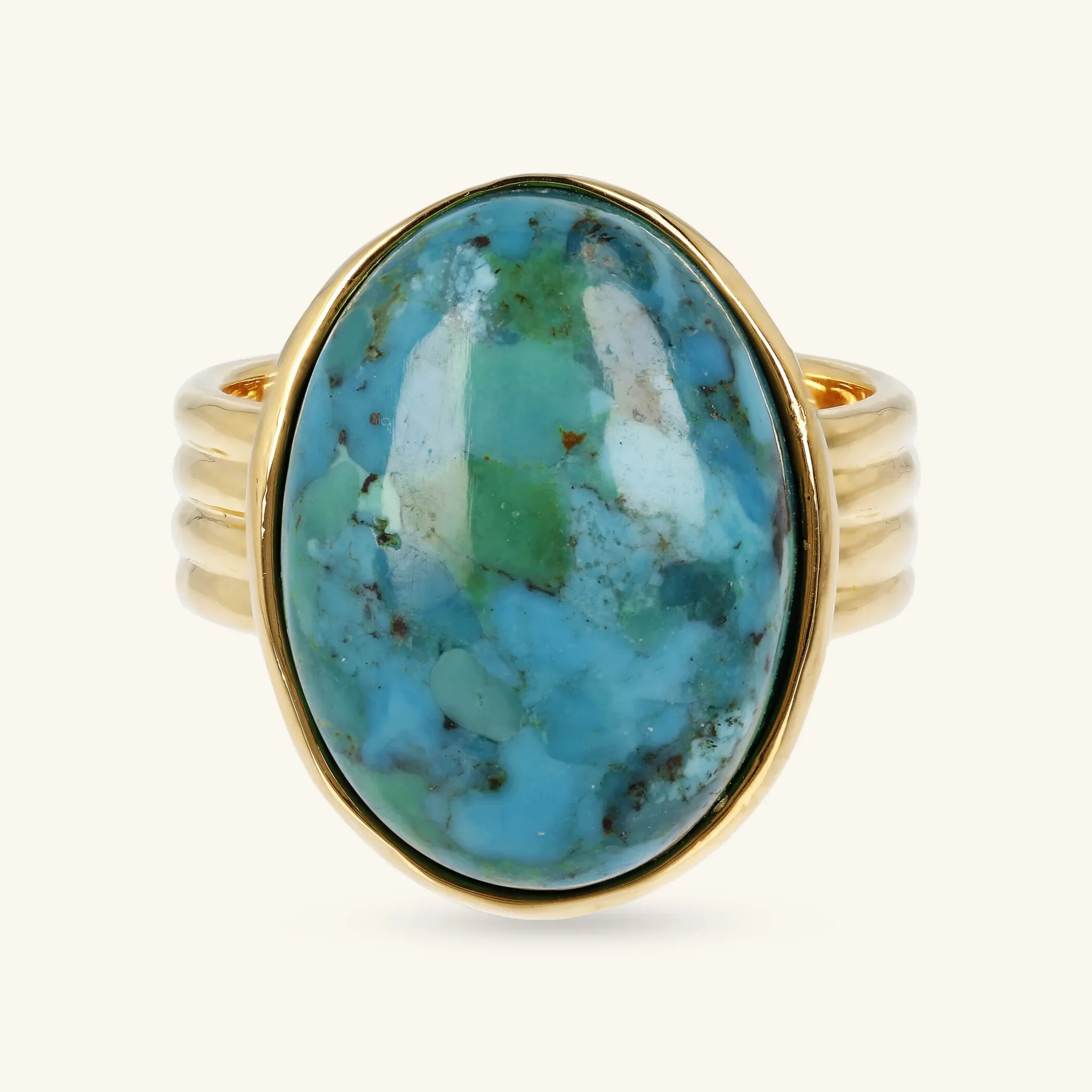 Anello Cocktail con Pietra Naturale Turchese - Image 3
