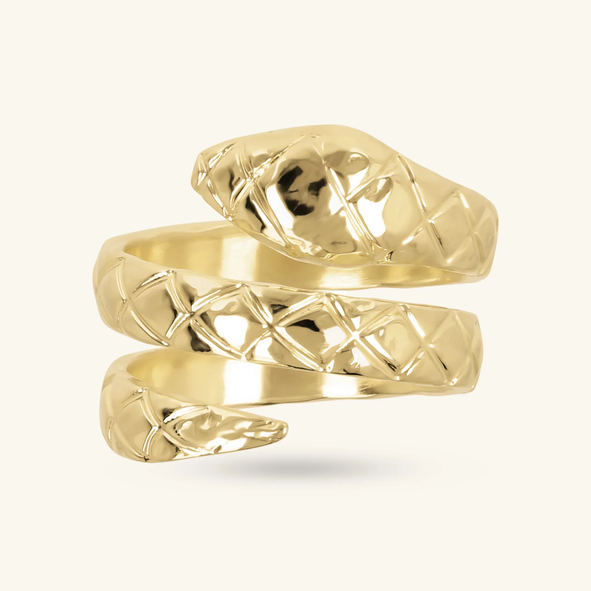 Anello Contrarié Serpente Martellato - Image 3
