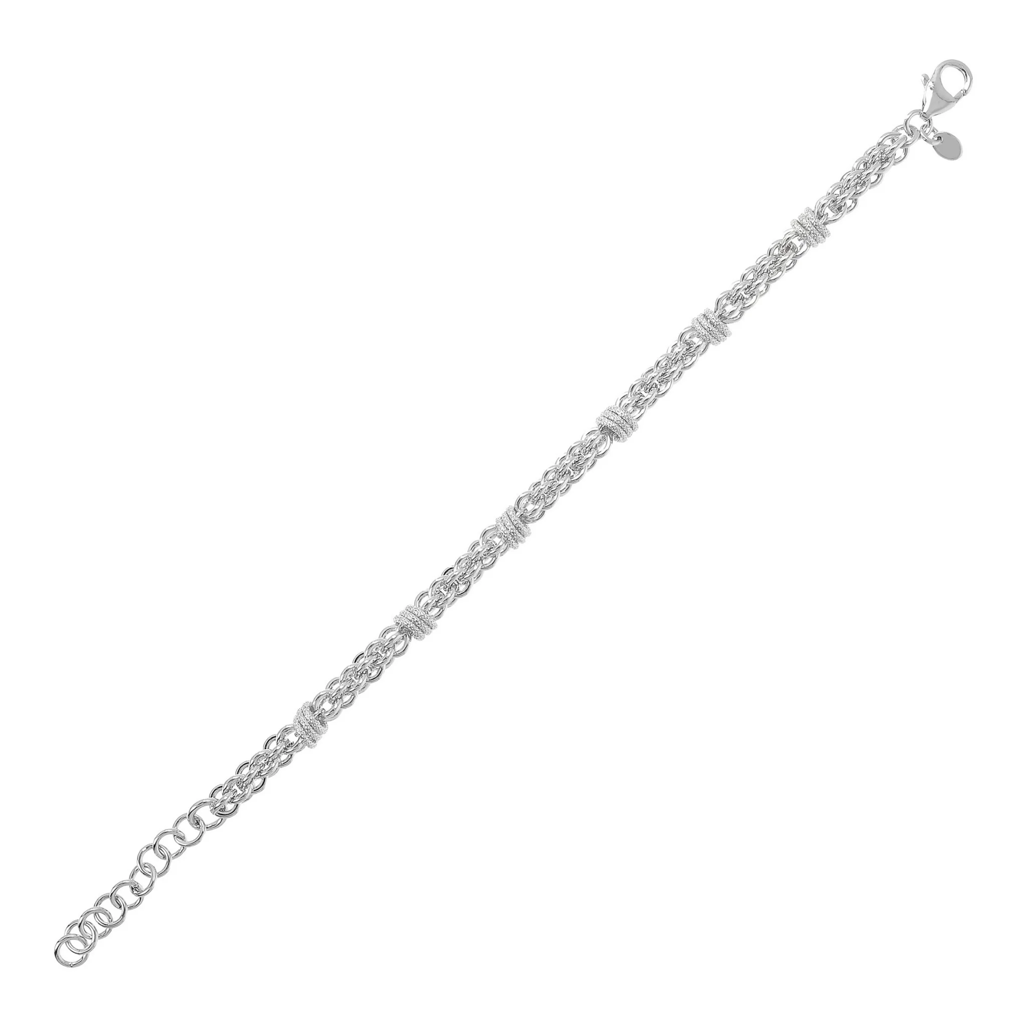Bracciale Catena a Intreccio con Rondelle - Image 6