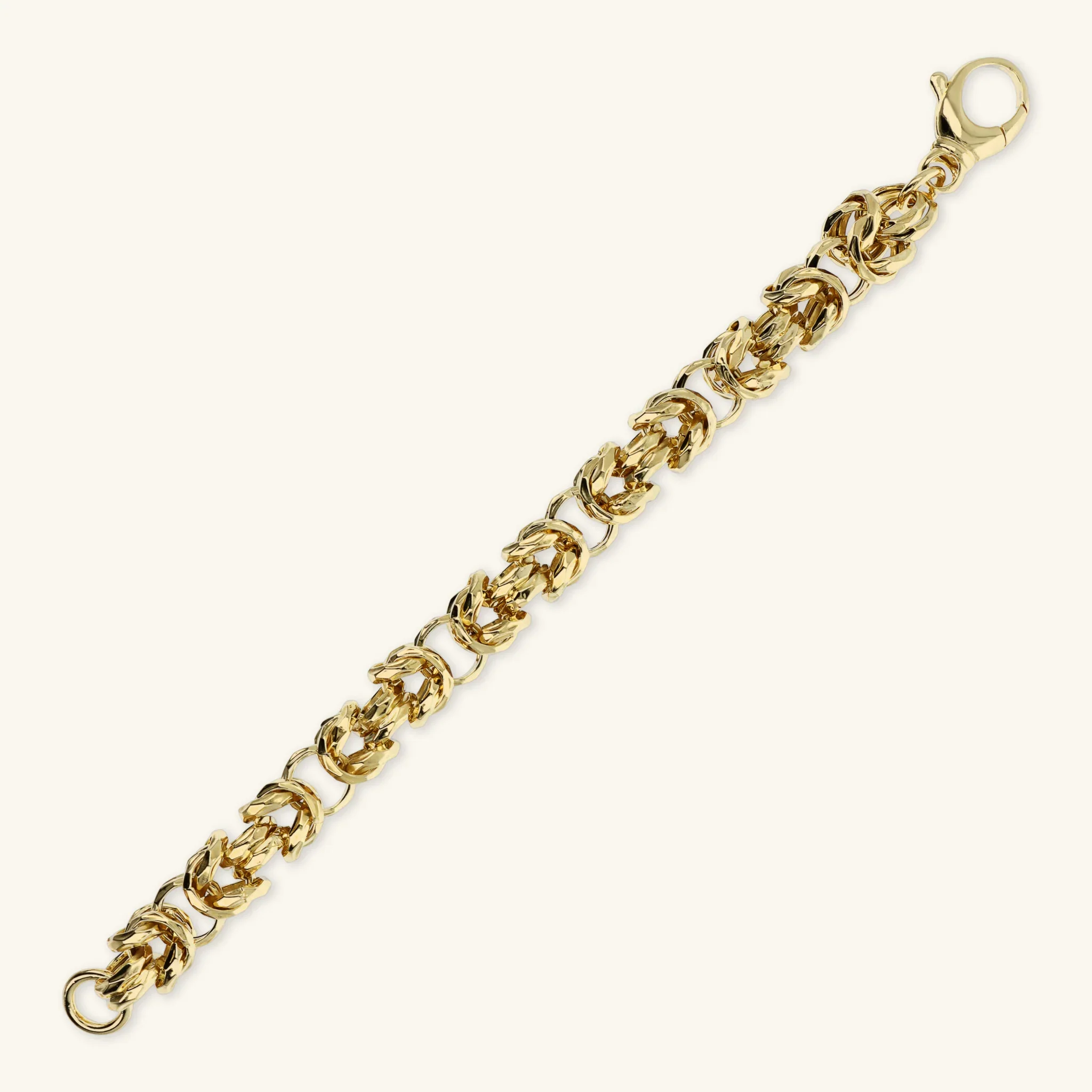 Bracciale Maxi Catena Bizantina Martellata - Image 3