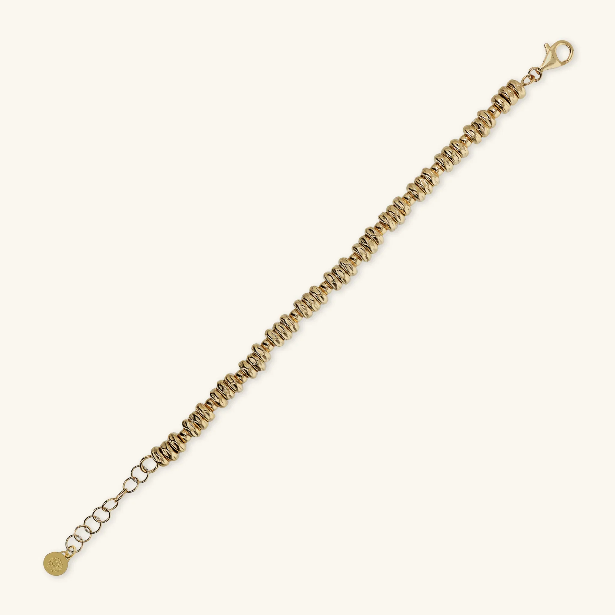 Bracciale con Rondelle Martellate e Sfere Lucide - Image 3