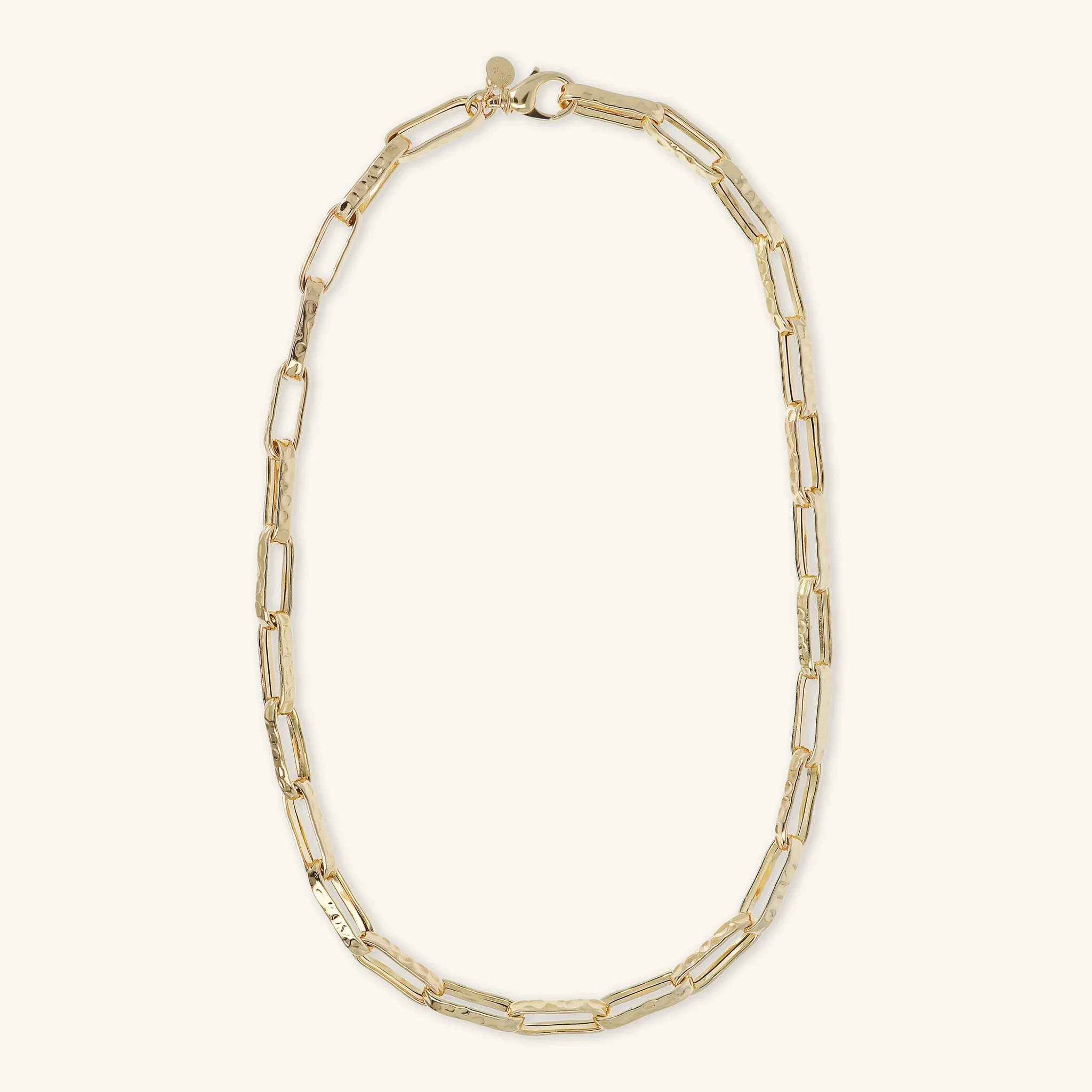 Collana Catena Forzatina Paperclip Martellata - Image 3