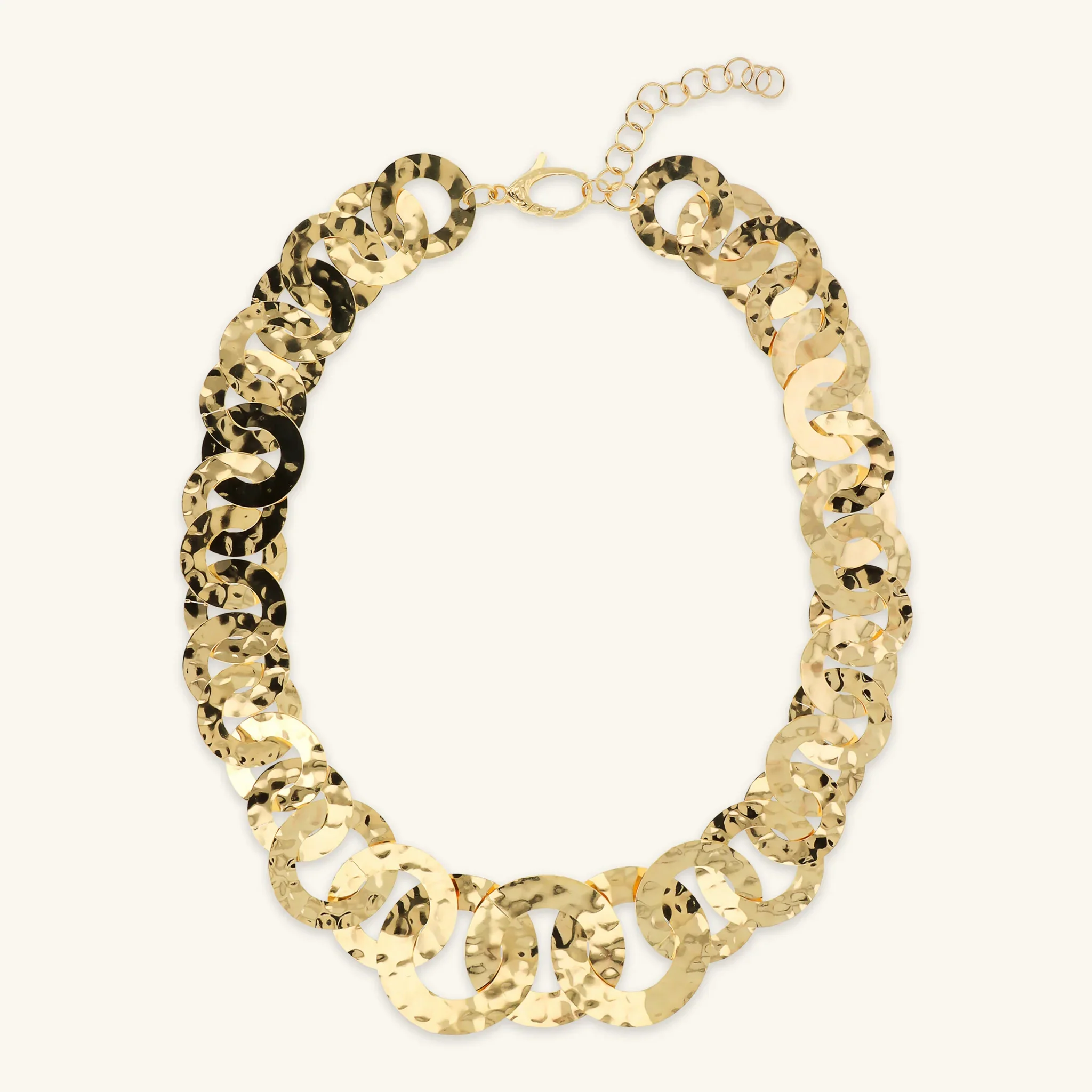 Collana Graduata con Maglie a Disco Martellate - Image 3