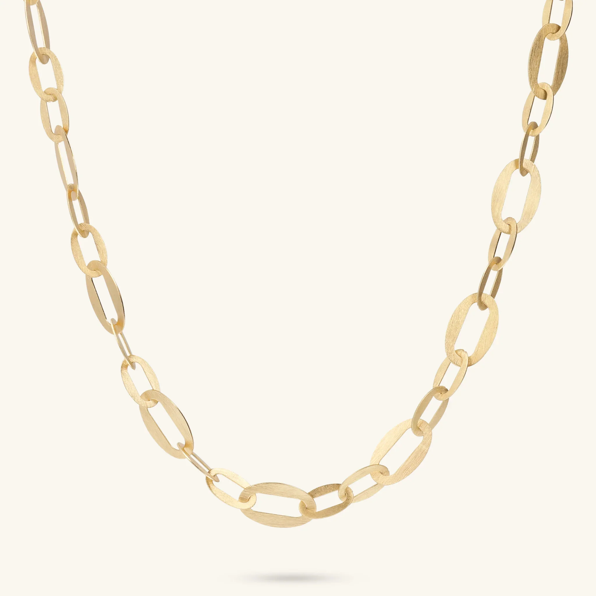 Collana Satinata con Maglie Ovali Alternate - Image 5